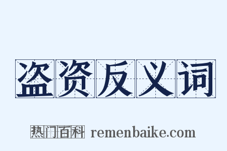 盗资反义词是什么意思的图片